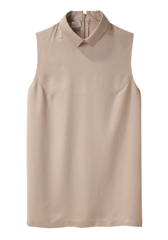 Sleeveless Satin Blouse