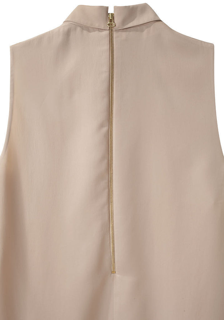 Sleeveless Satin Blouse