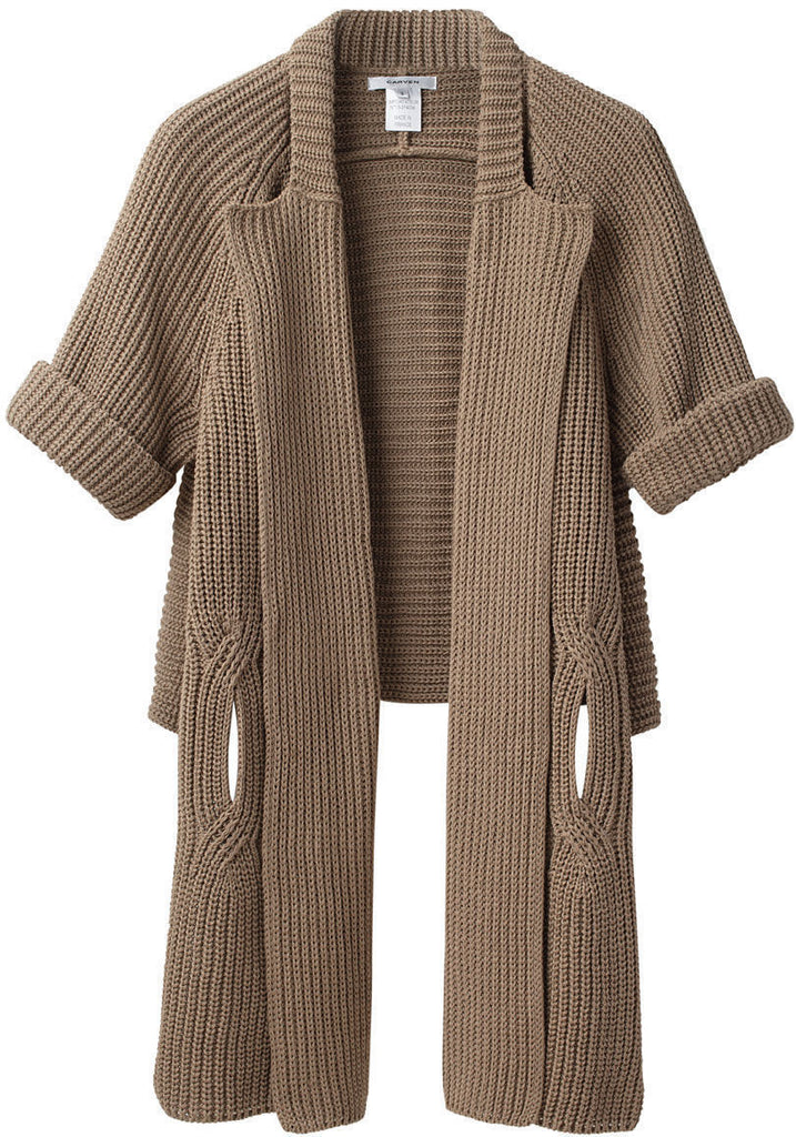 Cropped Back Cardigan