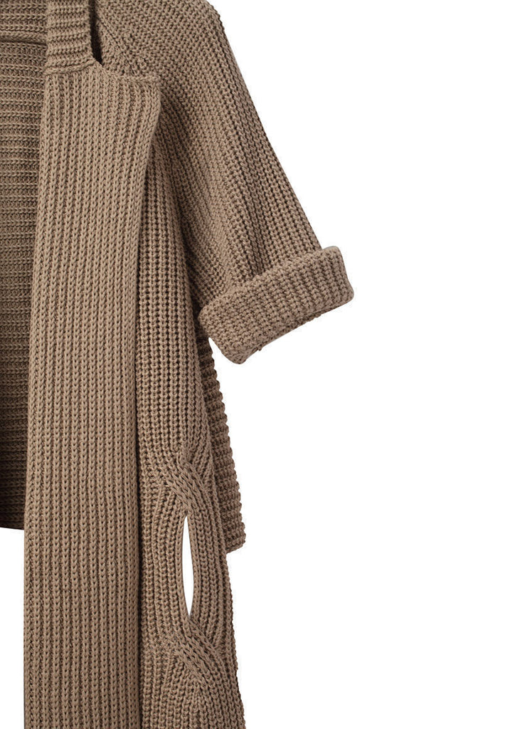 Cropped Back Cardigan