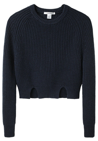 Cropped Rib Pullover