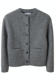 Cropped Wool Cardigan