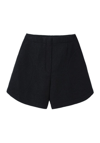 Crushed Wool Shorts