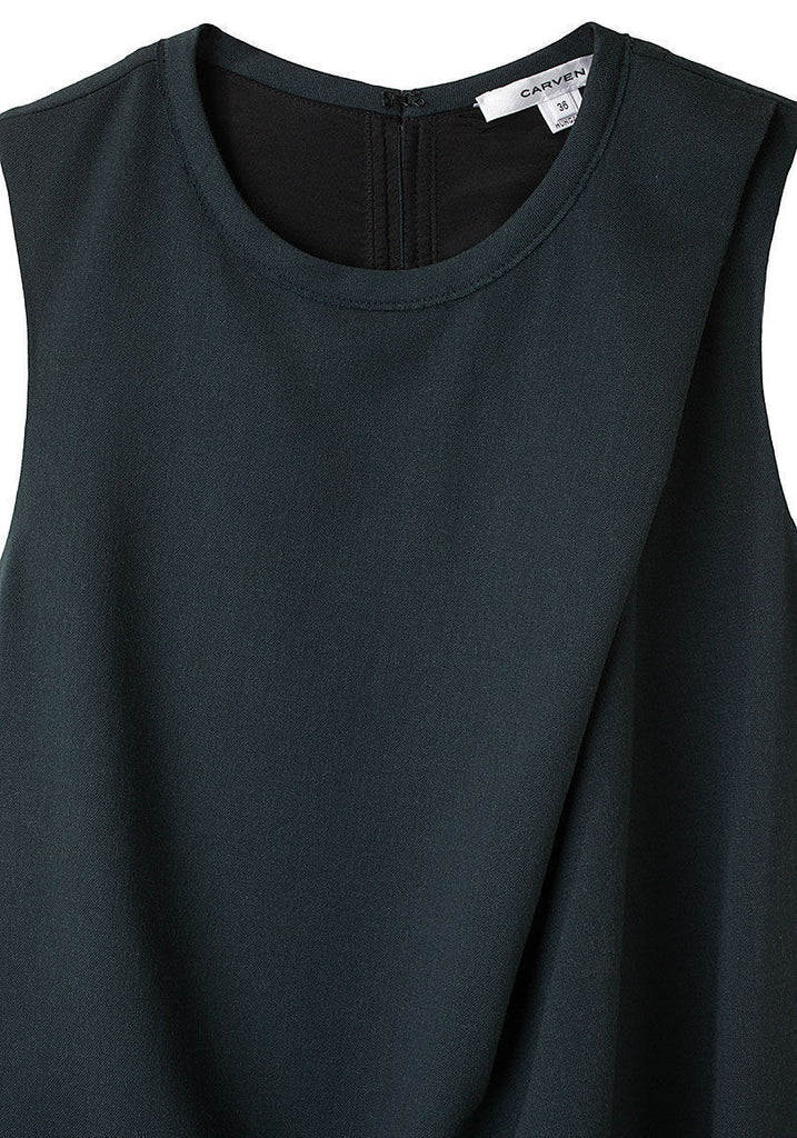 Draped Gabardine Dress