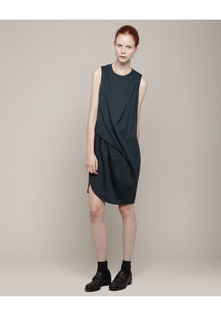 Draped Gabardine Dress