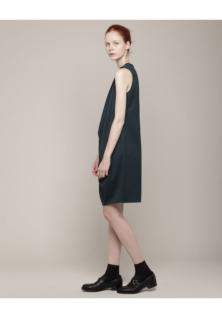 Draped Gabardine Dress
