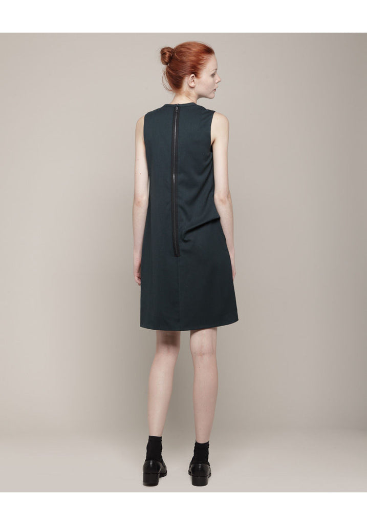 Draped Gabardine Dress