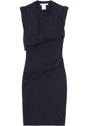Draped Muscle Sleeve Dress
