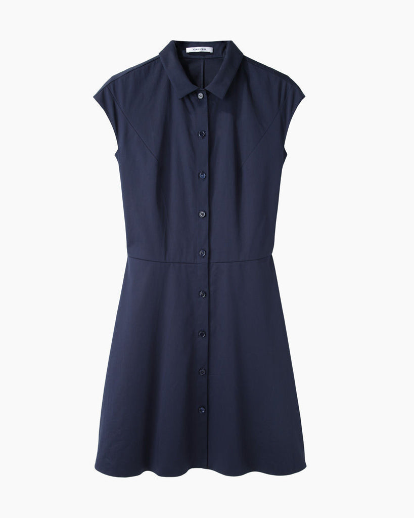Flared Cotton Shirtdress