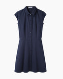 Flared Cotton Shirtdress