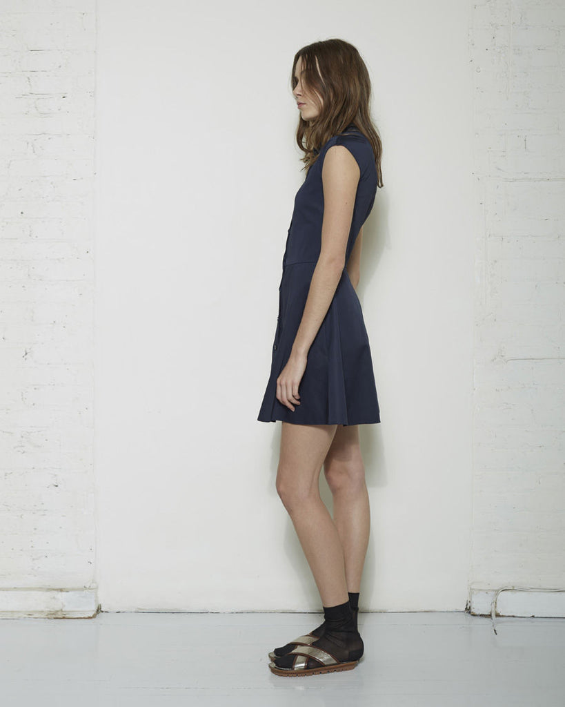 Flared Cotton Shirtdress