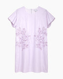 Floral Cut-Out Oxford Dress