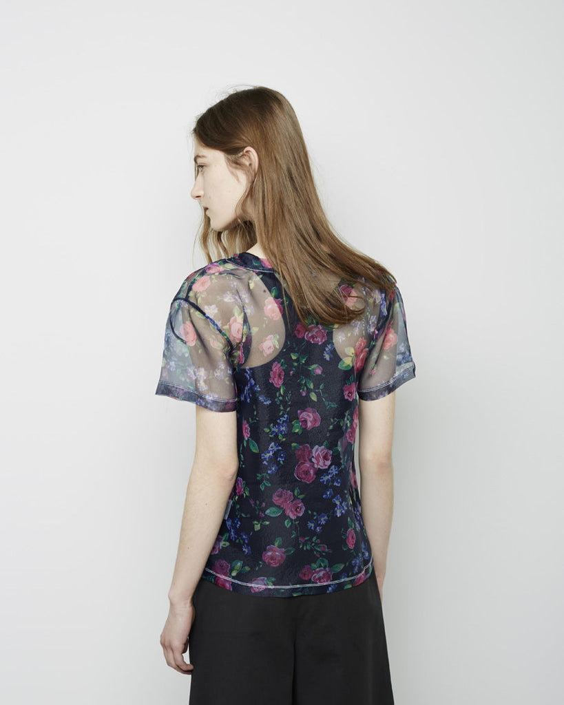 Sheer Floral Top
