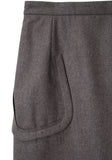 Side Zip Wool Skirt