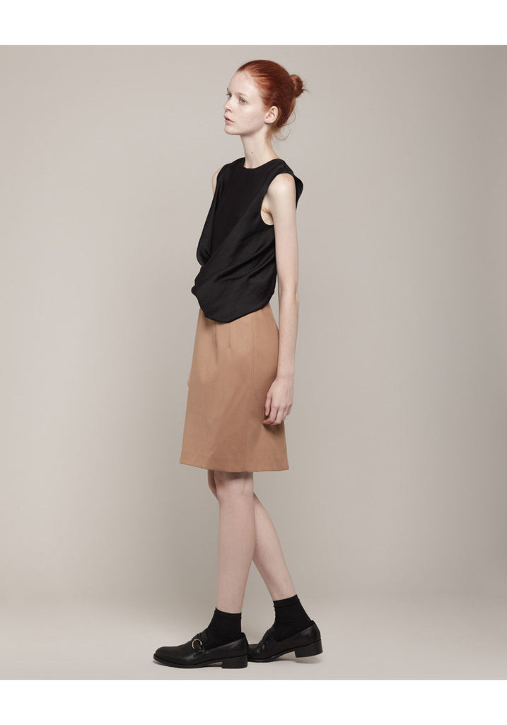 Sleeveless Bi-Fabric Dress