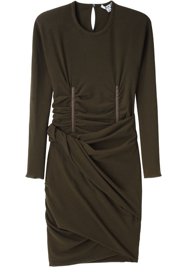 Twisted Wool Crepe Dress