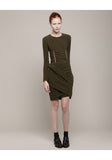 Twisted Wool Crepe Dress