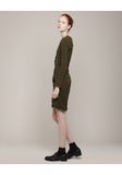 Twisted Wool Crepe Dress