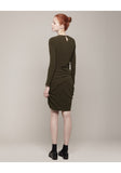 Twisted Wool Crepe Dress