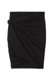 Twisted Wool Crepe Skirt