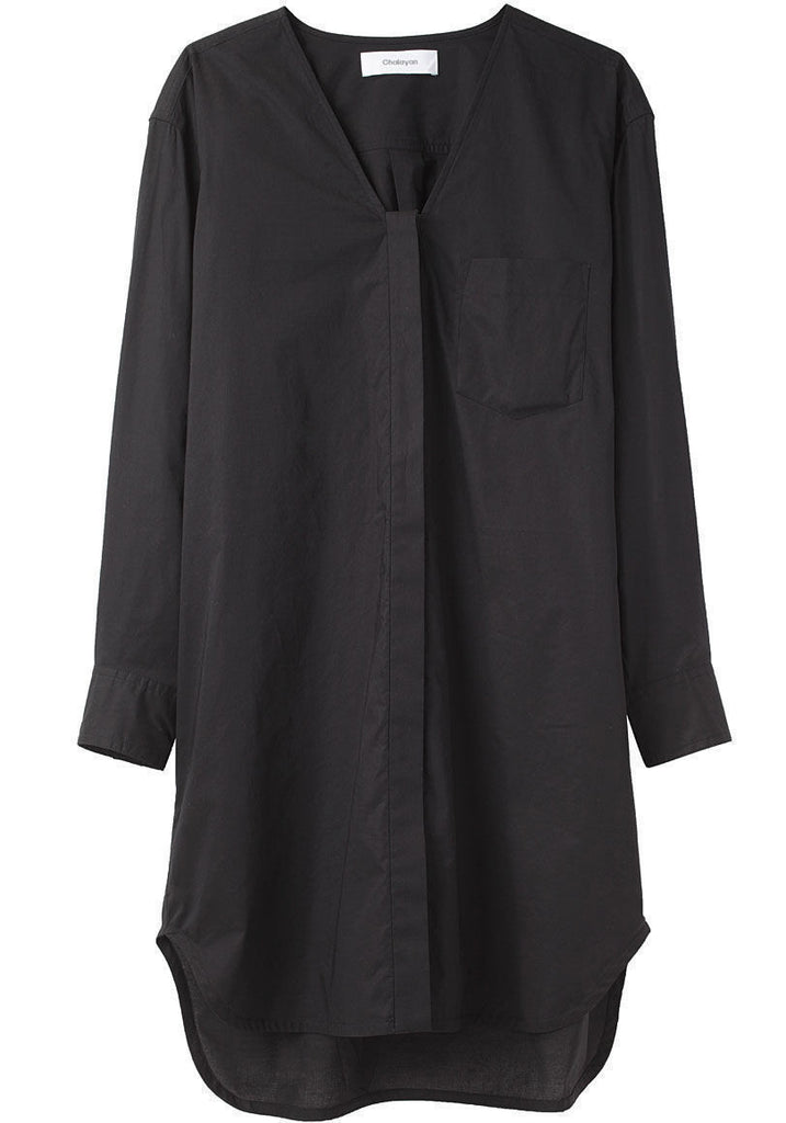 Oversized V-Neck Shirtdress