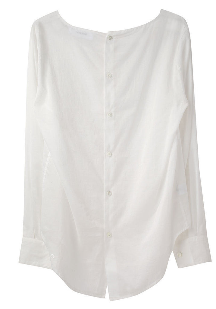 Sheer Button Back Blouse