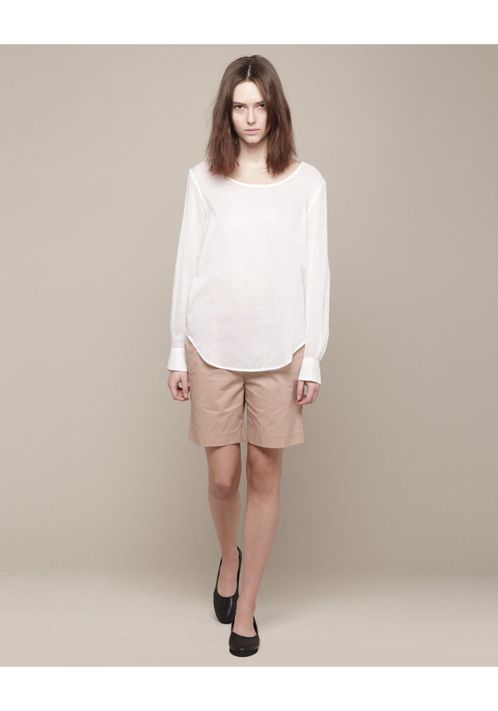 Sheer Button Back Blouse