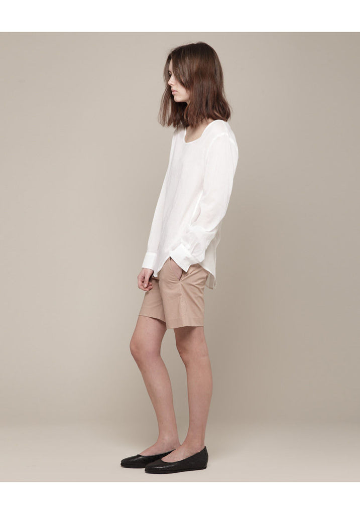 Sheer Button Back Blouse