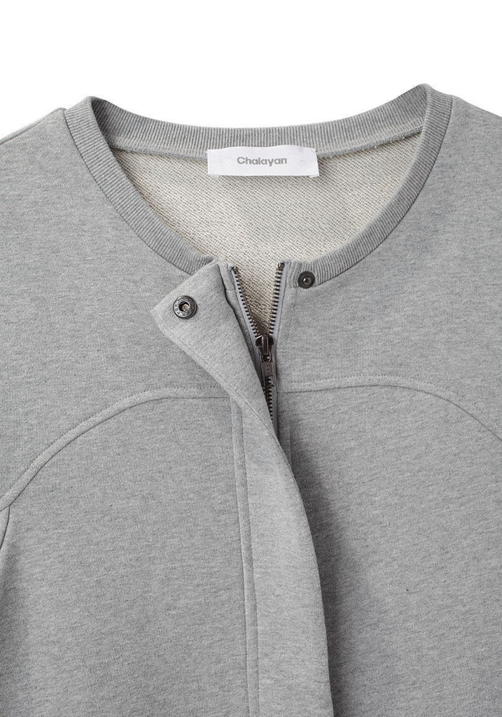 Zip Front Sweat Top