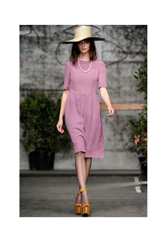 Amelie Linen-Silk Dress