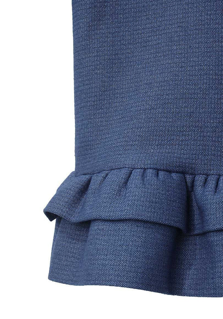 Charles Ruffle Denim Top