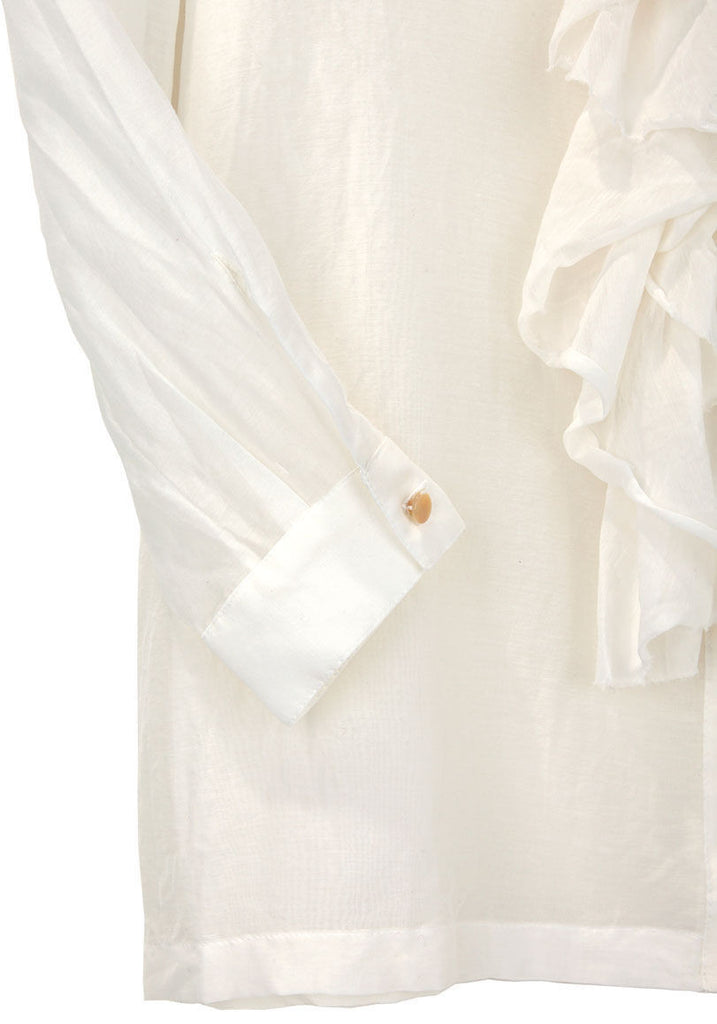 Long Sleeved Tie Neck Blouse