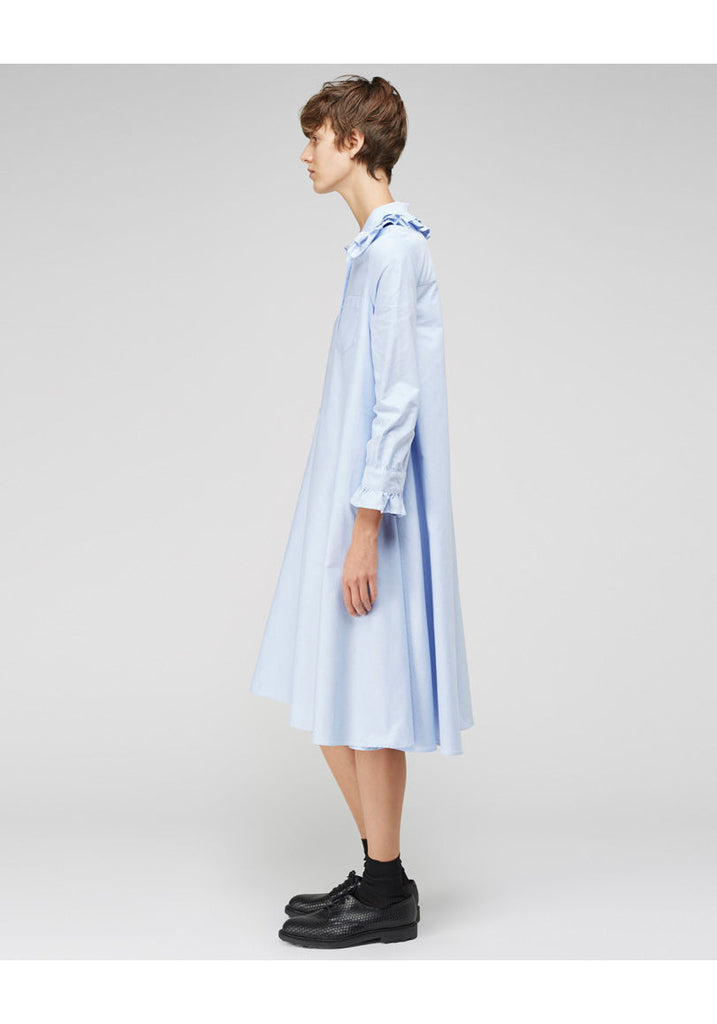 Ruffle Collar Shirtdress