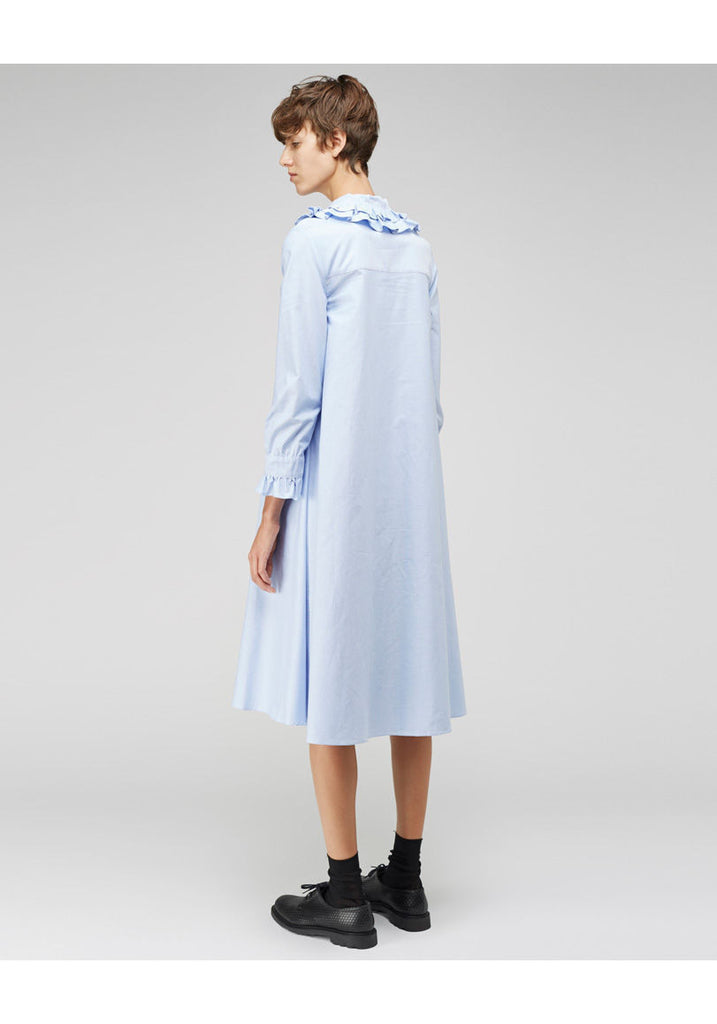Ruffle Collar Shirtdress