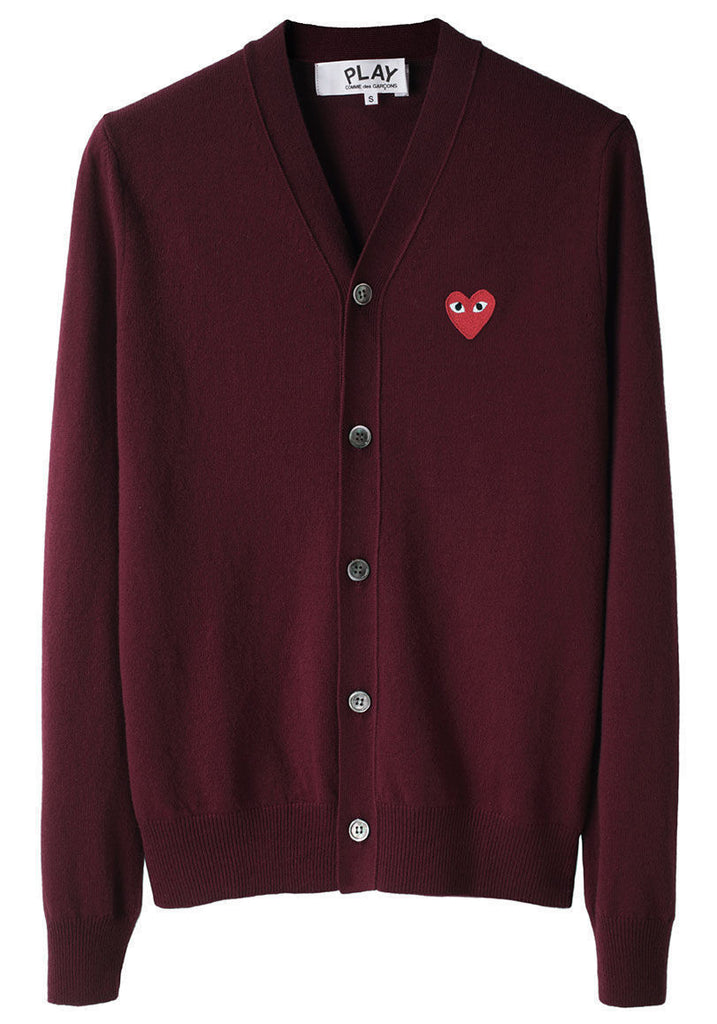 Men's Red Emblem Cardigan