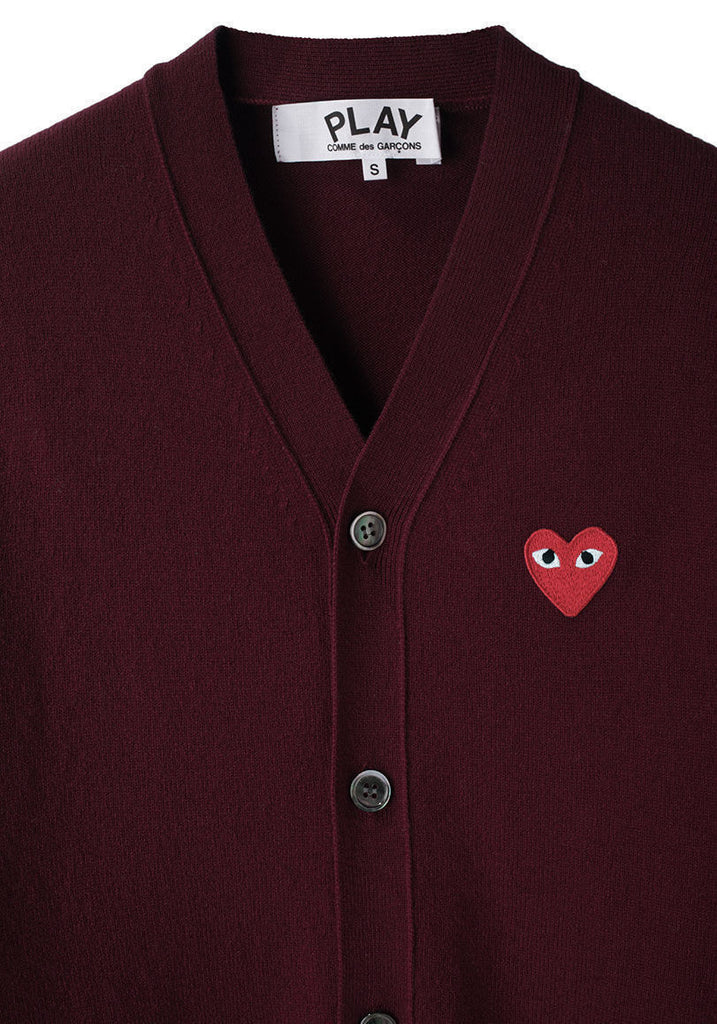 Men's Red Emblem Cardigan