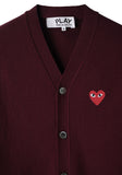 Men's Red Emblem Cardigan