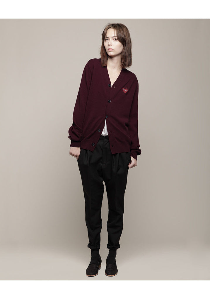 Men's Red Emblem Cardigan