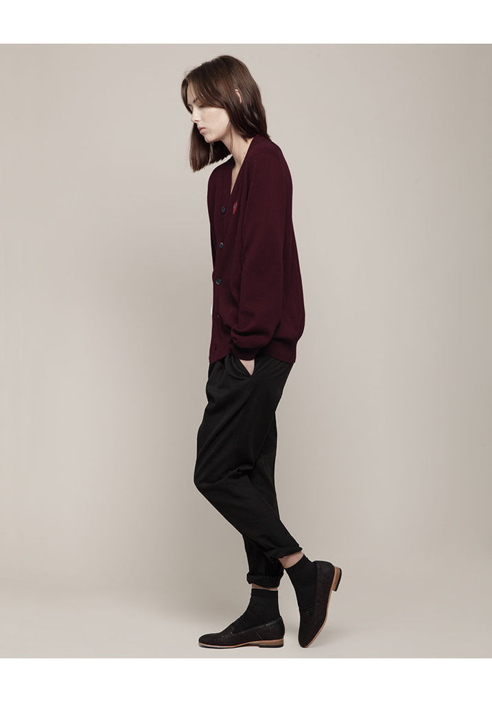 Men's Red Emblem Cardigan