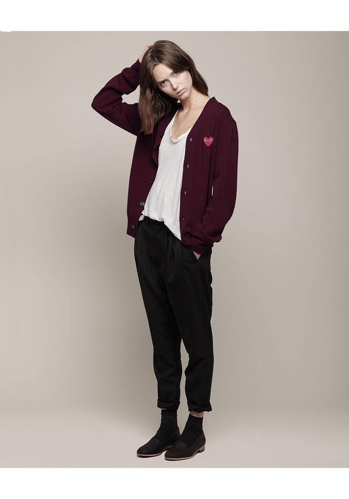 Men's Red Emblem Cardigan