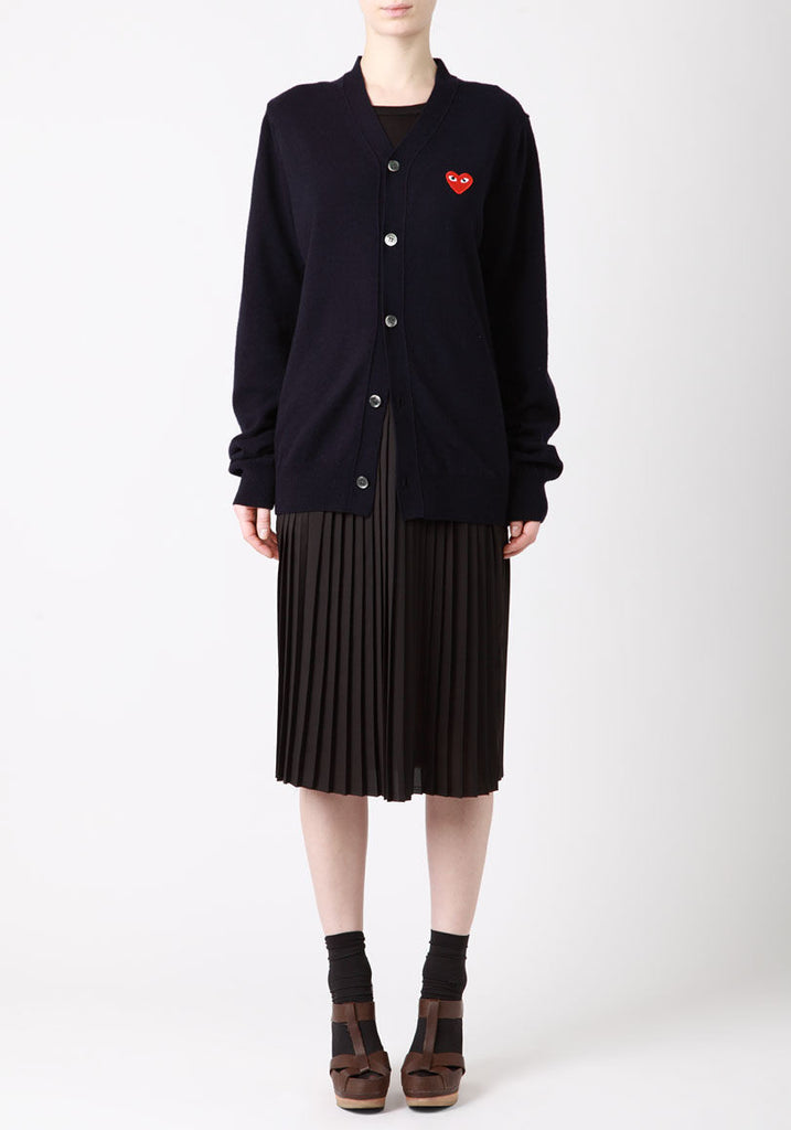 Men's Red Emblem Cardigan