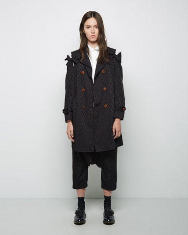 Geometric Jacquard Trench