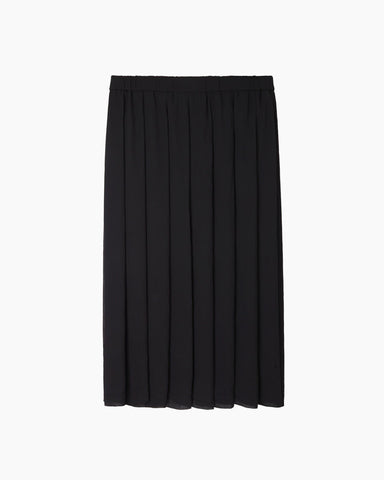 Pleated Georgette Drawstring Skirt
