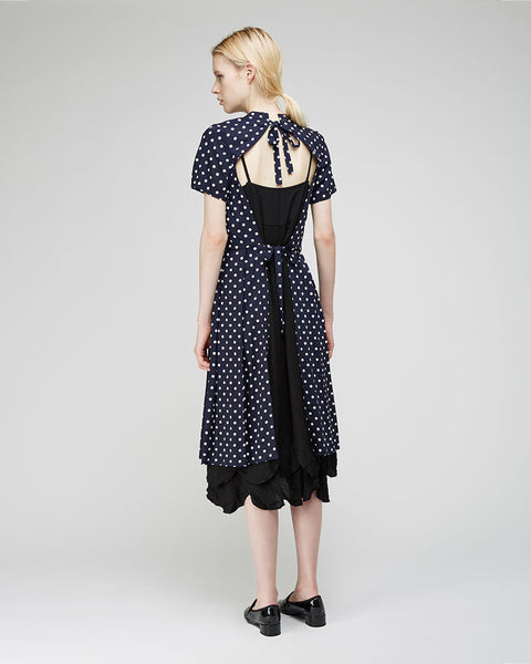 ワンピース sacai 22SS Plaid Scarf Polka Dots Dress kigaeru_13681002030