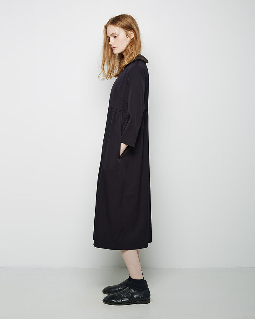 Velvet Round Collar Dress