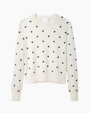 Dotted Crewneck Pullover