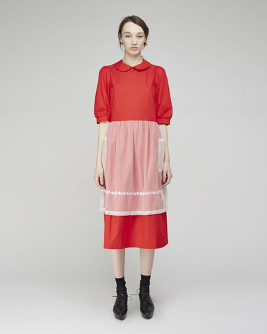 Embroidered Apron Shirtdress