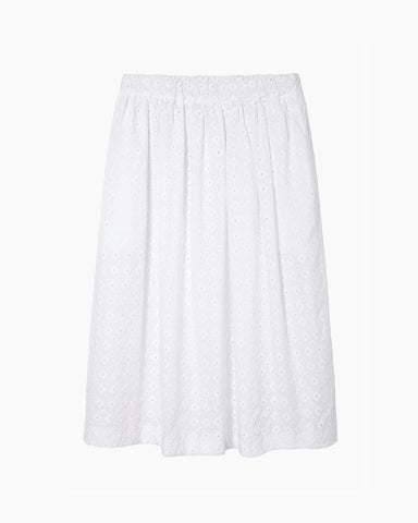 Floral Eyelet Drawstring Skirt