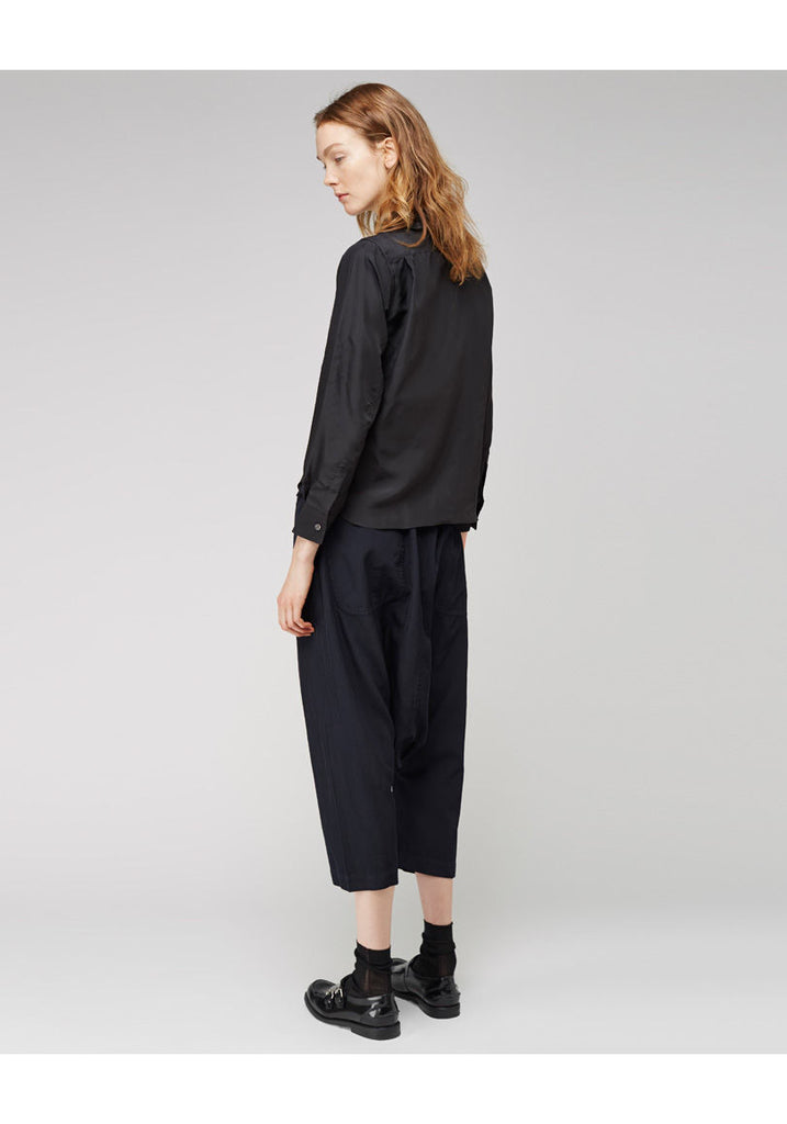 Frilly Collared Silk Shirt