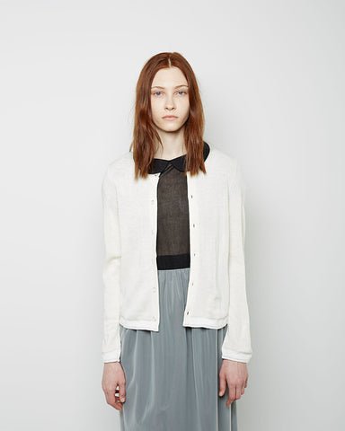 Silky Crewneck Cardigan